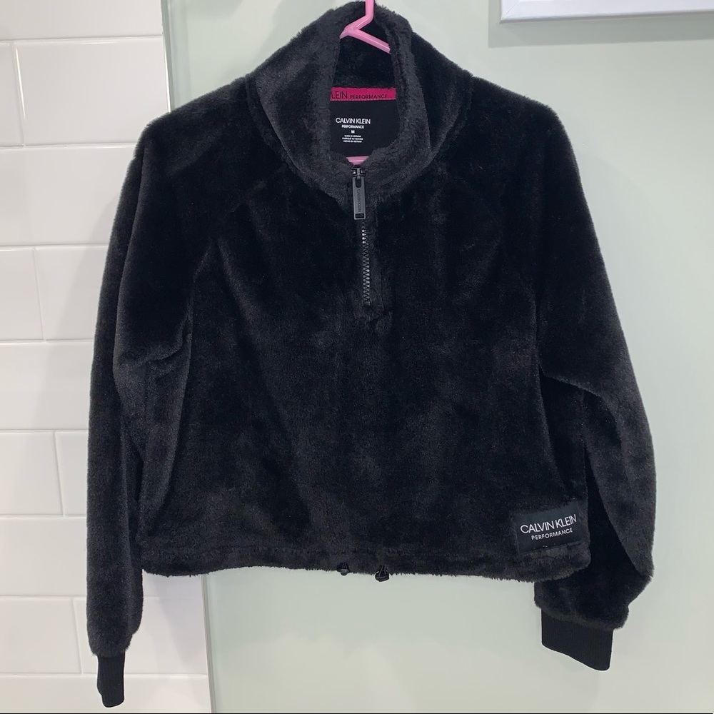 Calvin Klein Performance Fuzzy Half-zip Sweatshirt CA
